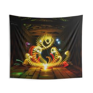 Vibrant Light Art Indoor Wall Tapestry - Bohemian Decor for Living Rooms & Bedrooms