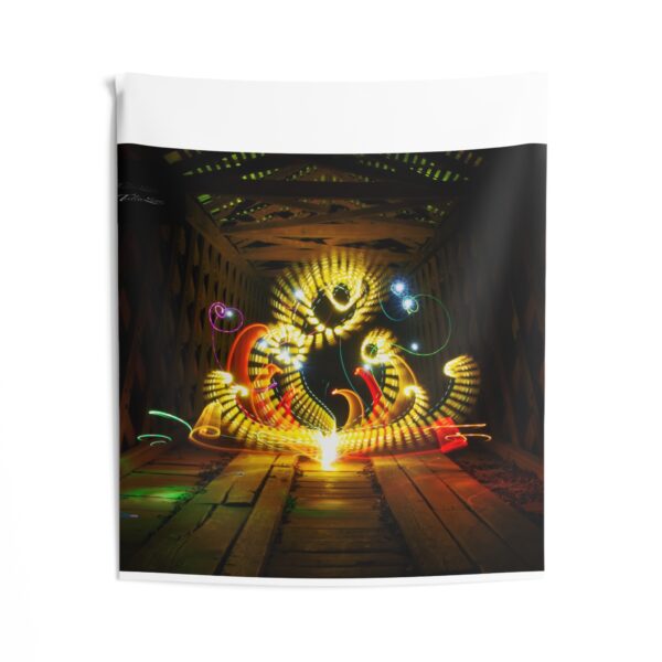 Vibrant Light Art Indoor Wall Tapestry - Bohemian Decor for Living Rooms & Bedrooms - Image 3